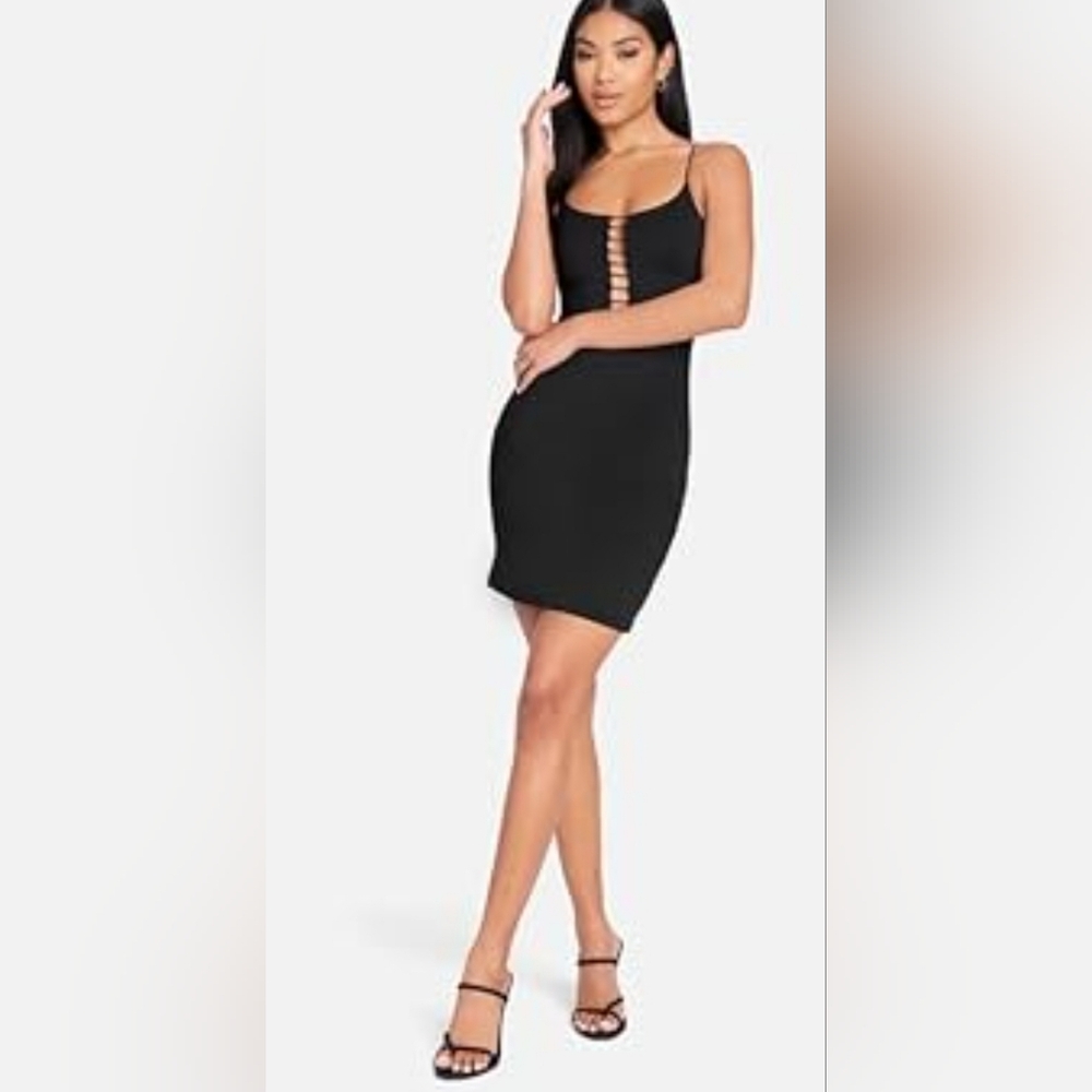 NWT BEBE Black Evening Date Night Cocktail Dance Dress Size XL